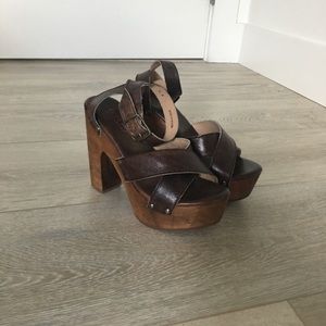 New leather and wood heels, from BED| STU.